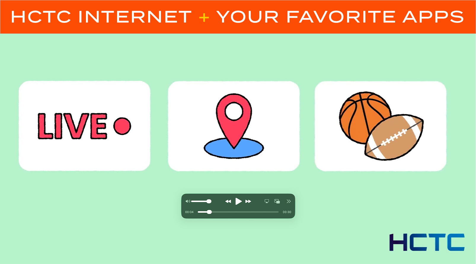 HCTC Internet + your favorite streaming apps