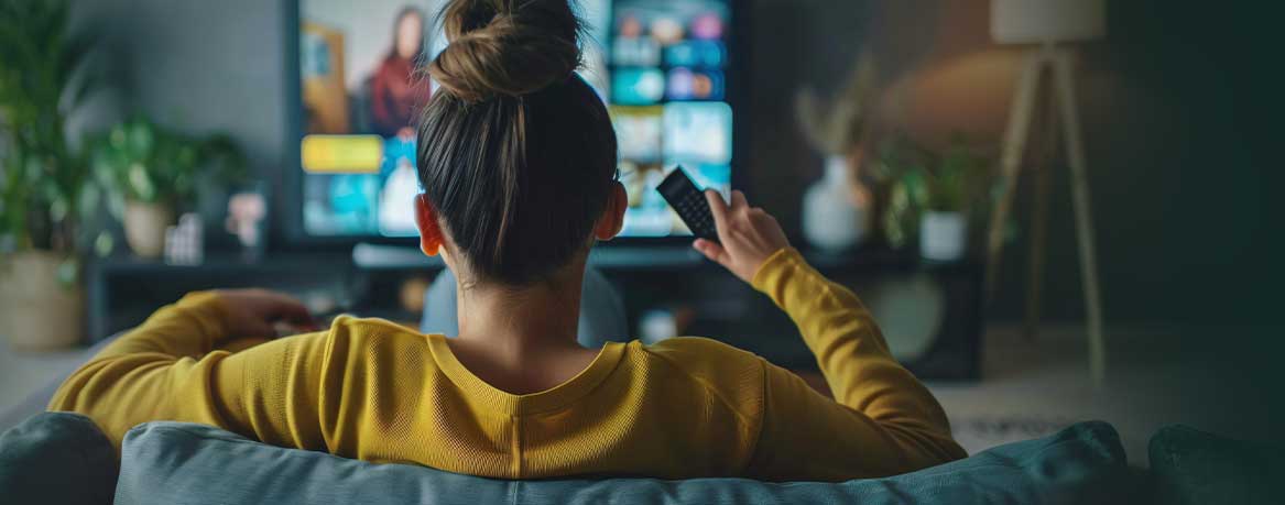 person watching TV